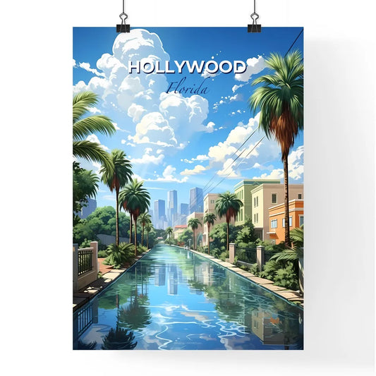 Hollywood, Florida, A Poster of a water way between buildings Default Title