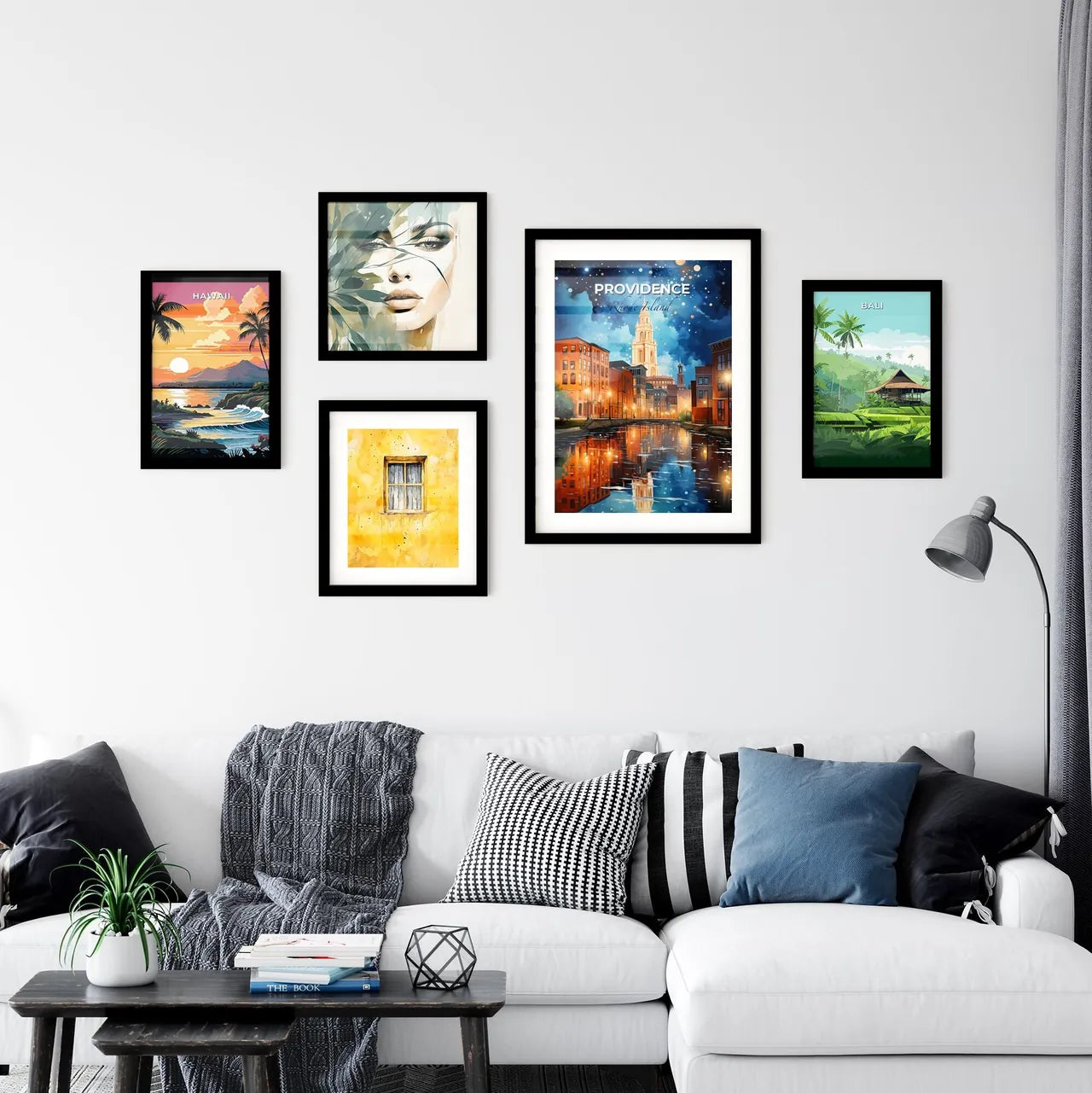 Providence, Rhode Island, A Poster of a water body with buildings and a tower in the background Default Title
