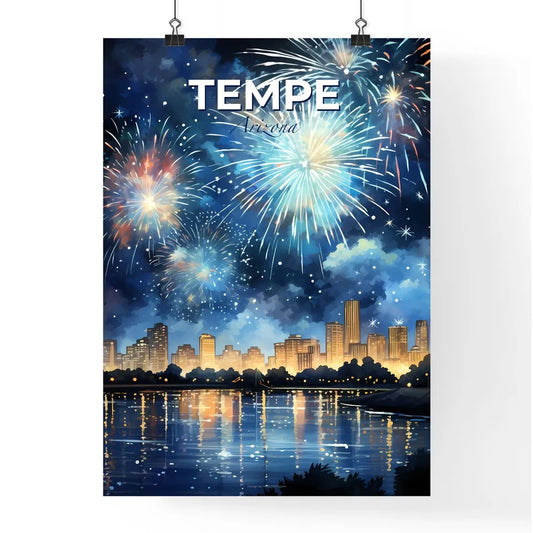 Tempe, Arizona, A Poster of fireworks over a city Default Title