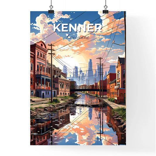 Kenner, Louisiana, A Poster of a water channel with buildings and a bridge Default Title