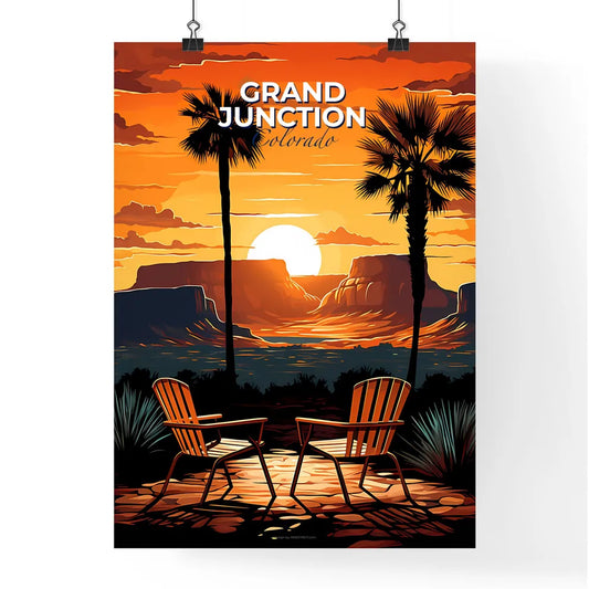 Grand Junction, Colorado, A Poster of a two chairs in front of a sunset Default Title