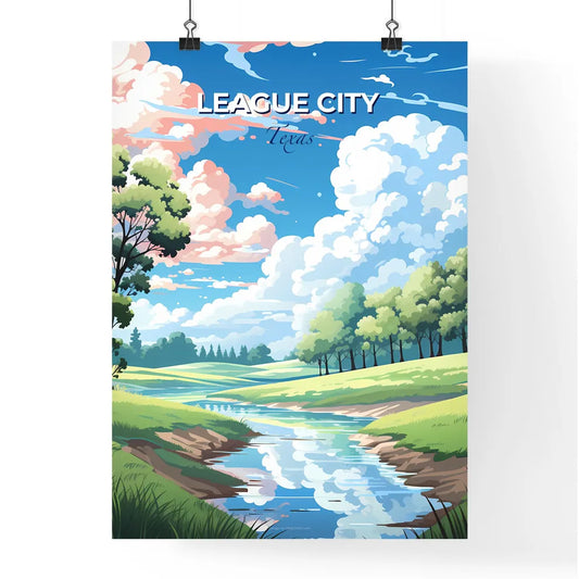 League City, Texas, A Poster of a river running through a grassy field Default Title