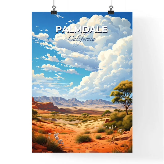 Palmdale, California, A Poster of a landscape with mountains and trees Default Title