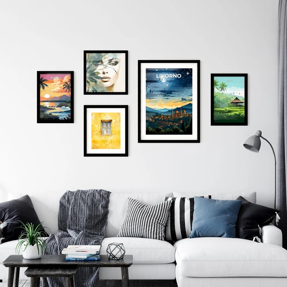 Livorno, Italy, A Poster of a city in the mountains Default Title