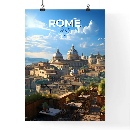 Rome, Italy, A Poster of a city with a large building and a body of water Default Title