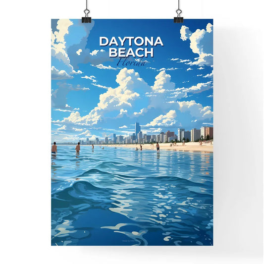 Daytona Beach, Florida, A Poster of a group of people in the water at a beach Default Title