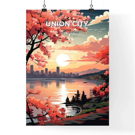 Union City, New Jersey, A Poster of a sunset over a city Default Title
