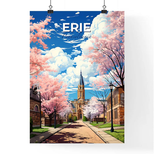 Erie, Pennsylvania, A Poster of a road with trees and buildings in the background Default Title