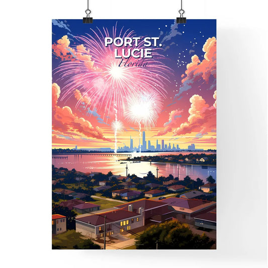 Port St. Lucie, Florida, A Poster of fireworks over a city Default Title
