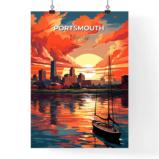 Portsmouth, Virginia, A Poster of a sunset over a city Default Title