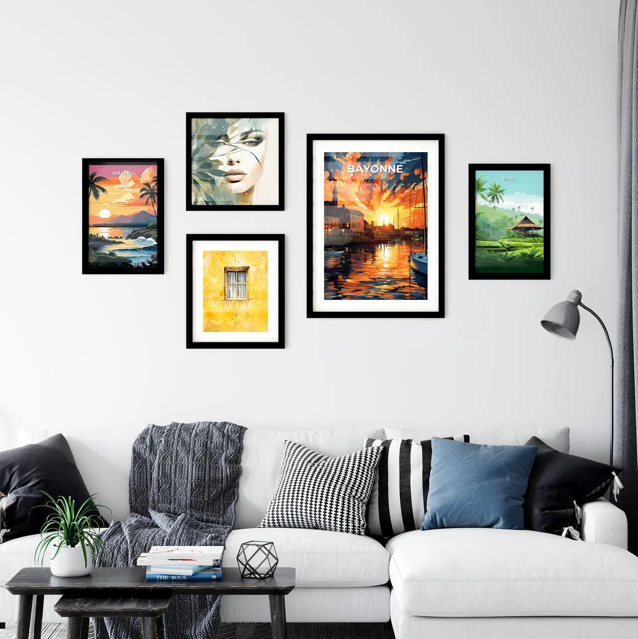 Bayonne, New Jersey, A Poster of a painting of a sunset over a city Default Title