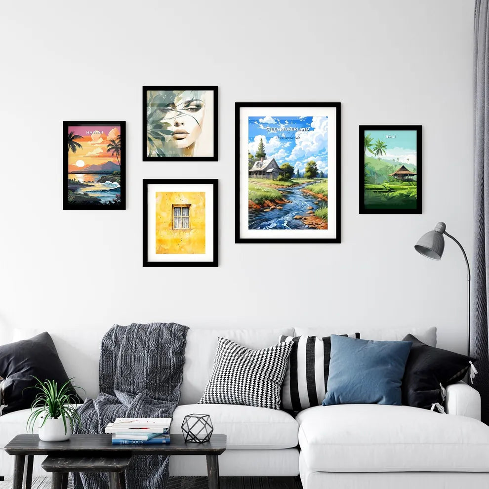 Steenwijkerland, Netherlands, A Poster of a house by a river Default Title