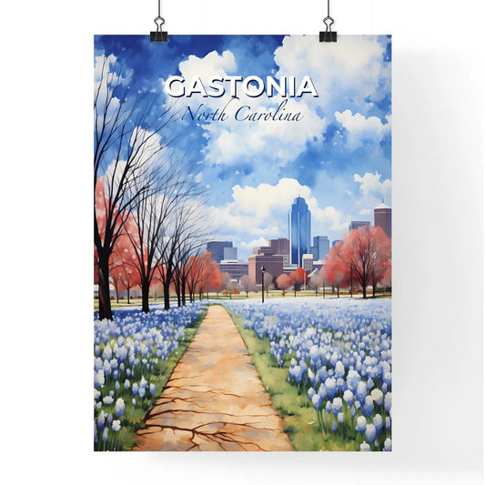 Gastonia, North Carolina, A Poster of a path through a field of flowers Default Title