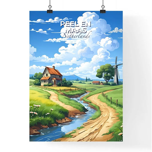 Peel En Maas, Netherlands, A Poster of a stream running through a field Default Title