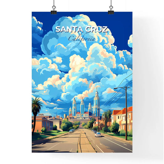 Santa Cruz, California, A Poster of a street with cars and buildings in the background Default Title