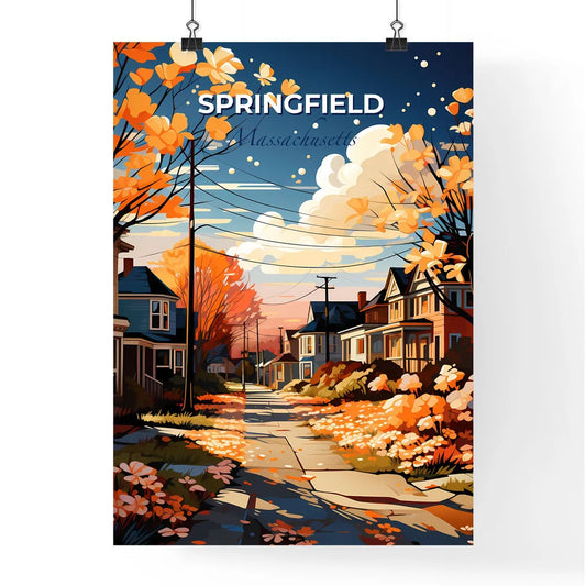 Springfield, Massachusetts, A Poster of a lively and colourful cityscape Default Title