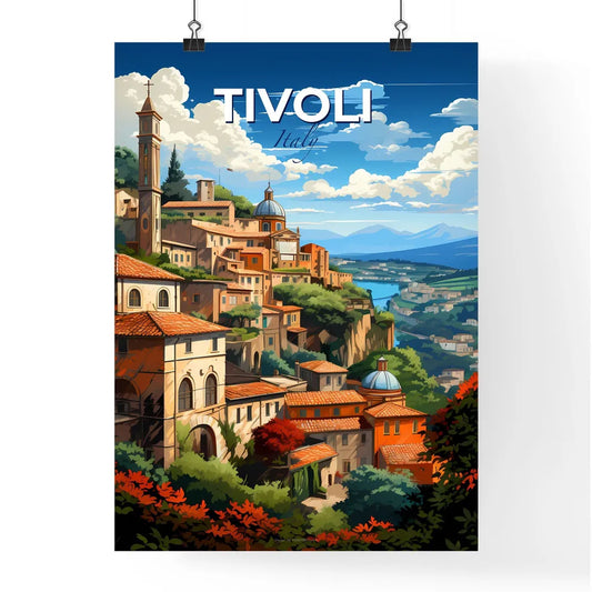 Tivoli, Italy, A Poster of a lively and colourful cityscape Default Title