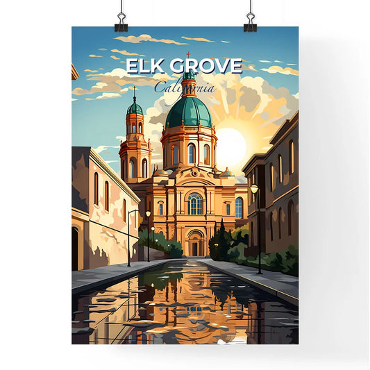 Elk Grove, California, A Poster of a building with a blue dome and green roof Default Title