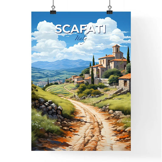 Scafati, Italy, A Poster of a dirt road leading to a village Default Title