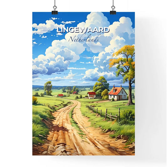 Lingewaard, Netherlands, A Poster of a dirt road leading to a house Default Title