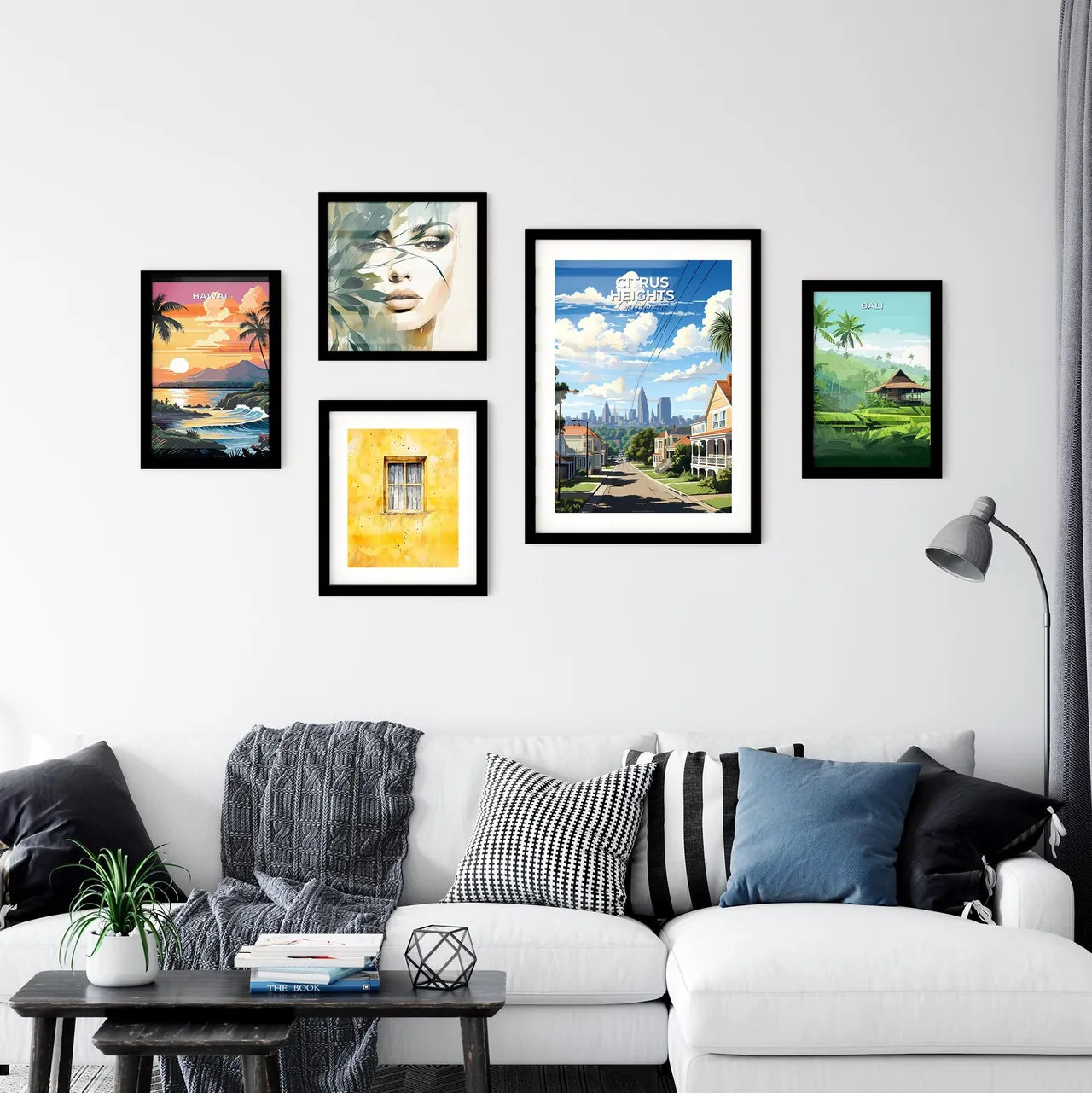 Citrus Heights, California, A Poster of a street with houses and trees Default Title
