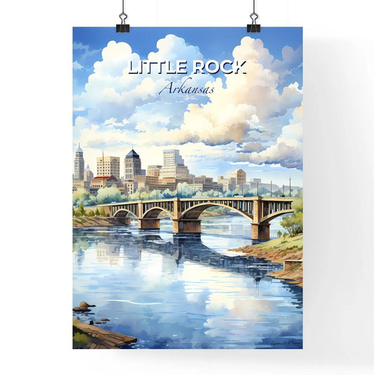 Little Rock, Arkansas, A Poster of a bridge over a river with a city in the background Default Title
