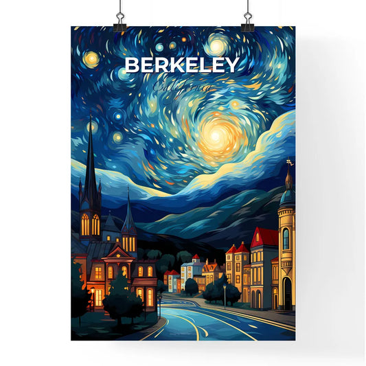 Berkeley, California, A Poster of a colorful night sky over a town Default Title
