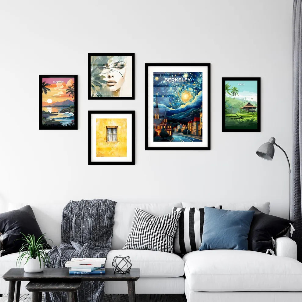Berkeley, California, A Poster of a colorful night sky over a town Default Title