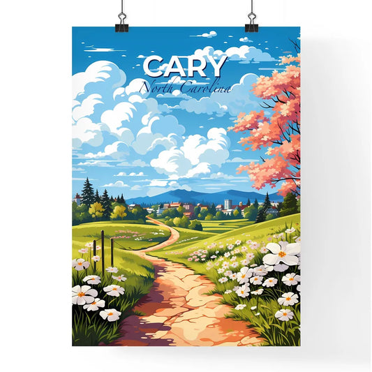 Cary, North Carolina, A Poster of a path through a field of flowers Default Title