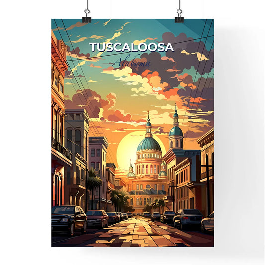 Tuscaloosa, Alabama, A Poster of a street with cars and buildings in the background Default Title