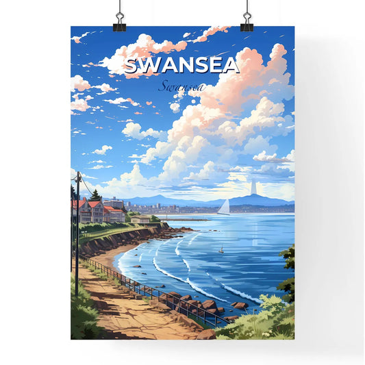 Swansea, Swansea, A Poster of a beach with houses and a body of water Default Title