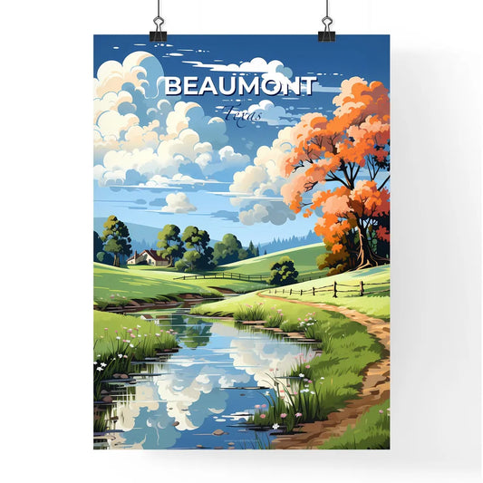 Beaumont, Texas, A Poster of a stream running through a grassy field Default Title
