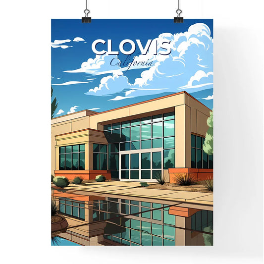Clovis, California, A Poster of a building with a pool of water Default Title