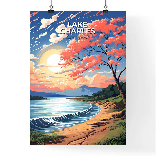 Lake Charles, Louisiana, A Poster of a tree on a beach Default Title