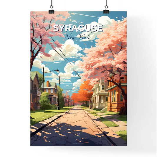 Syracuse, New York, A Poster of a street with houses and trees Default Title
