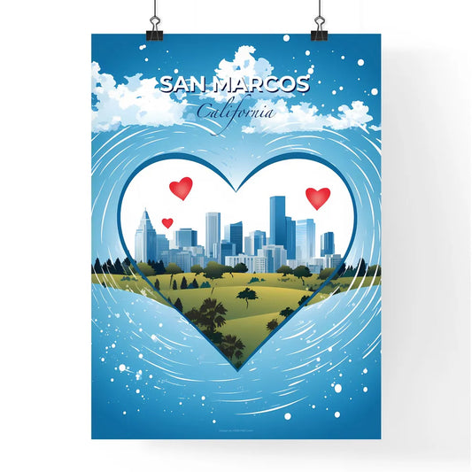 San Marcos, California, A Poster of a lively and colourful cityscape Default Title