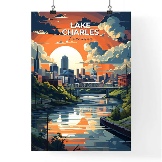 Lake Charles, Louisiana, A Poster of a lively and colourful cityscape Default Title
