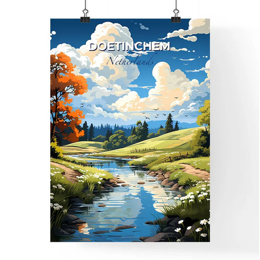 Doetinchem, Netherlands, A Poster of a river running through a valley Default Title