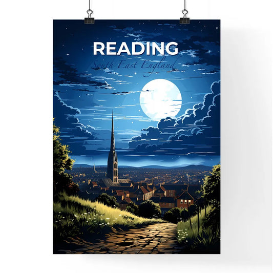 Reading, South East England, A Poster of a moon over a city Default Title