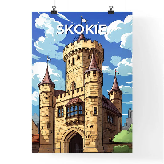 Skokie, Illinois, A Poster of a cartoon of a castle Default Title