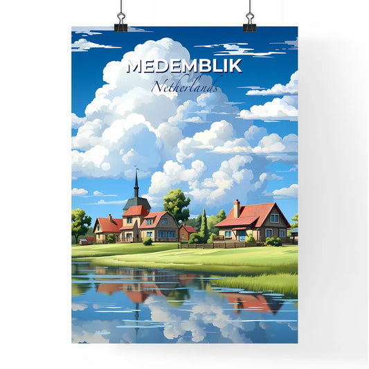 Medemblik, Netherlands, A Poster of a group of houses by a river Default Title