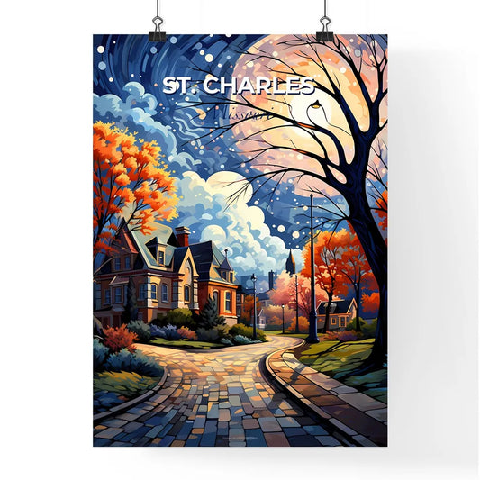 St. Charles, Missouri, A Poster of a street with trees and houses Default Title