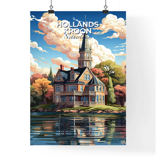 Hollands Kroon, Netherlands, A Poster of a house on the water Default Title