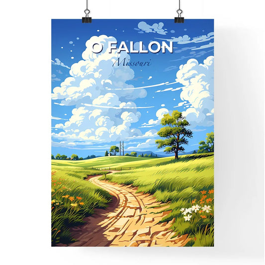 O Fallon, Missouri, A Poster of a dirt road through a grassy field Default Title