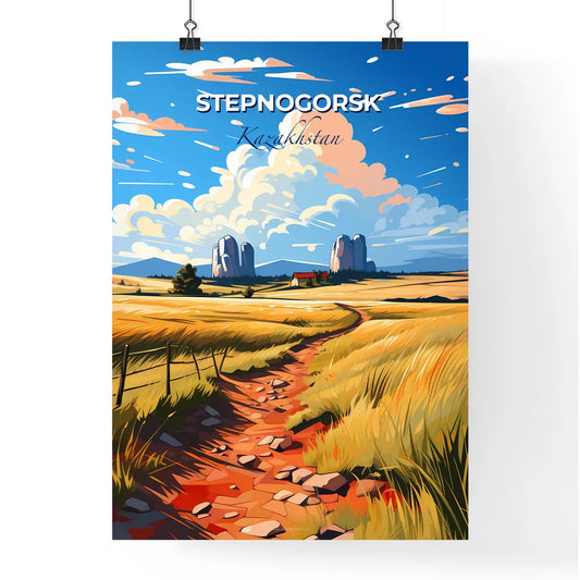 Stepnogorsk, Kazakhstan, A Poster of a dirt path through a field Default Title