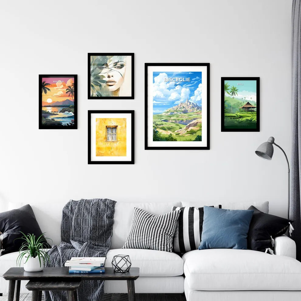 Bisceglie, Italy, A Poster of a landscape of a town on a hill Default Title