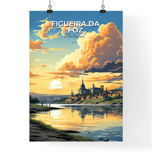 Figueira Da Foz, Portugal, A Poster of a river with a city and buildings in the background Default Title