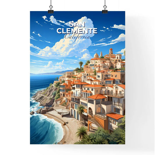 San Clemente, California, A Poster of a city on a cliff by the ocean Default Title