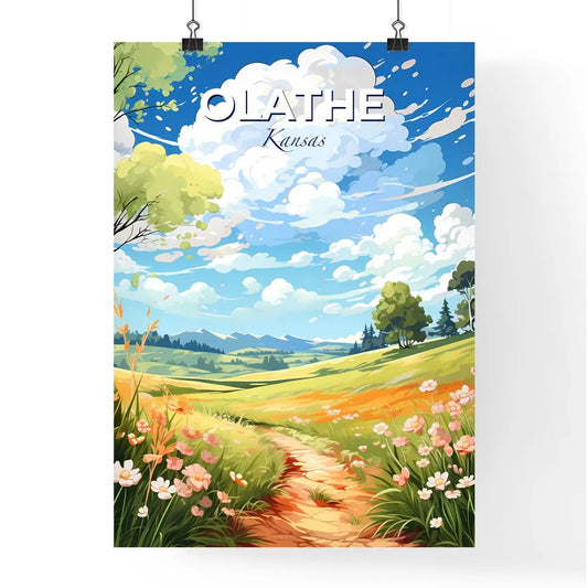Olathe, Kansas, A Poster of a landscape with a path and trees and flowers Default Title