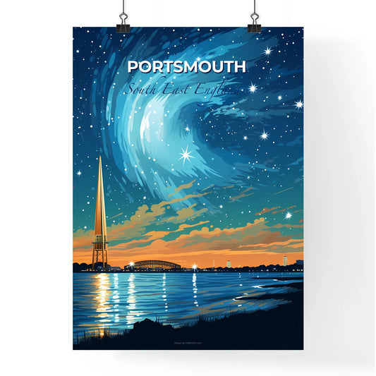 Portsmouth, South East England, A Poster of a starry sky over a city Default Title
